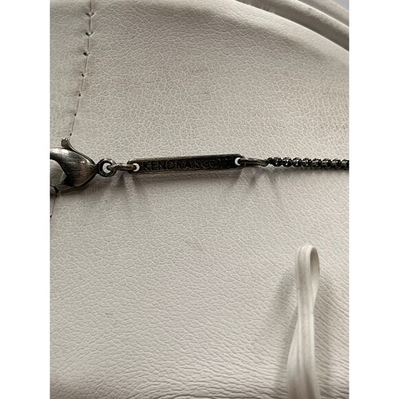 Kendra Scott Shea Antique‎ Silver Pave Bar Lariat Necklace - Picture 8 of 8